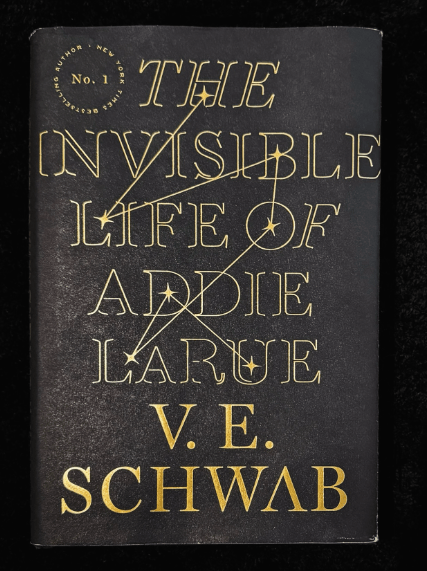 Book on black background