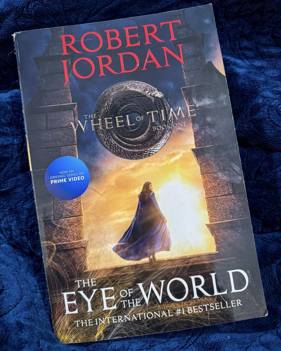 Book on blue background