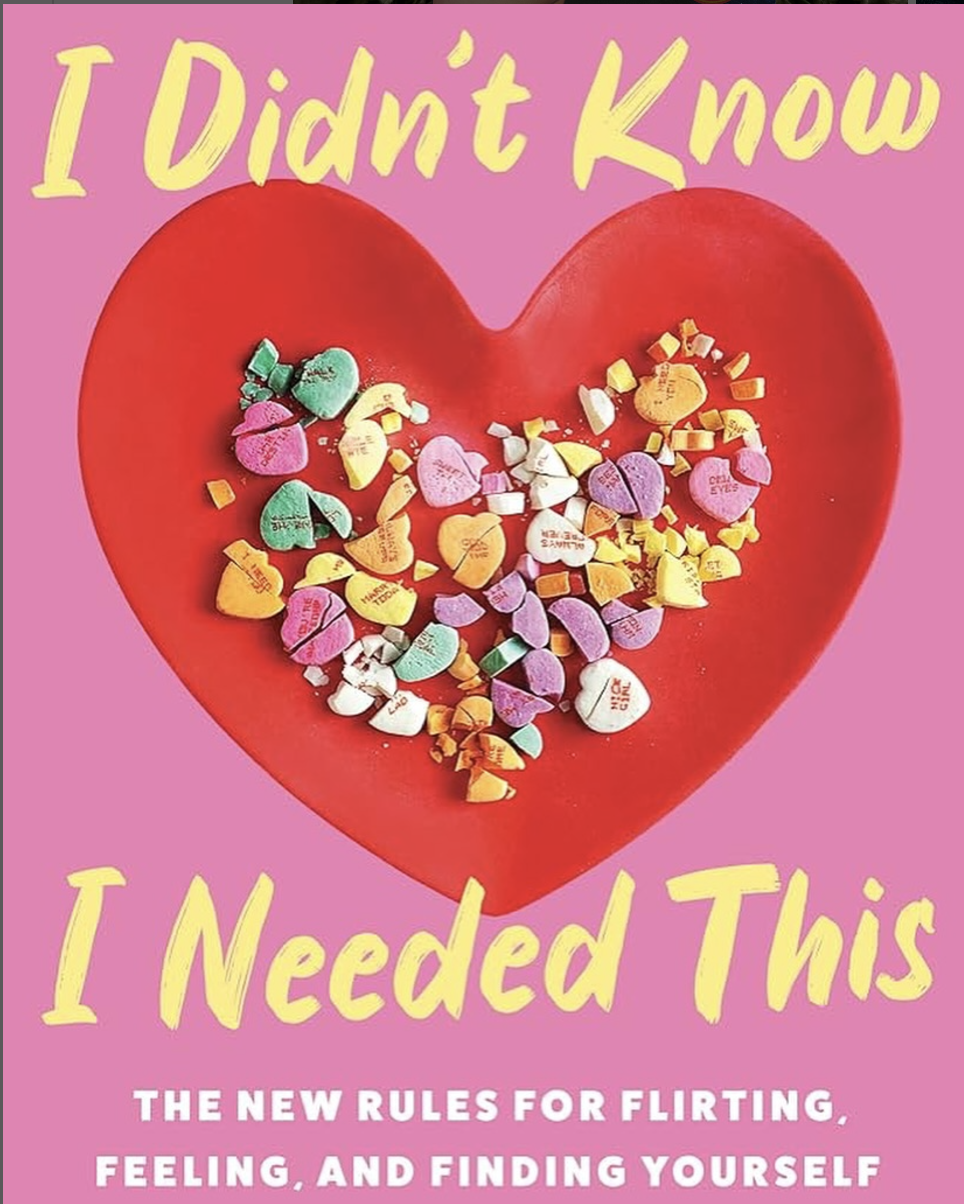 Heart-shaped bowl full of crushed conversation hearts