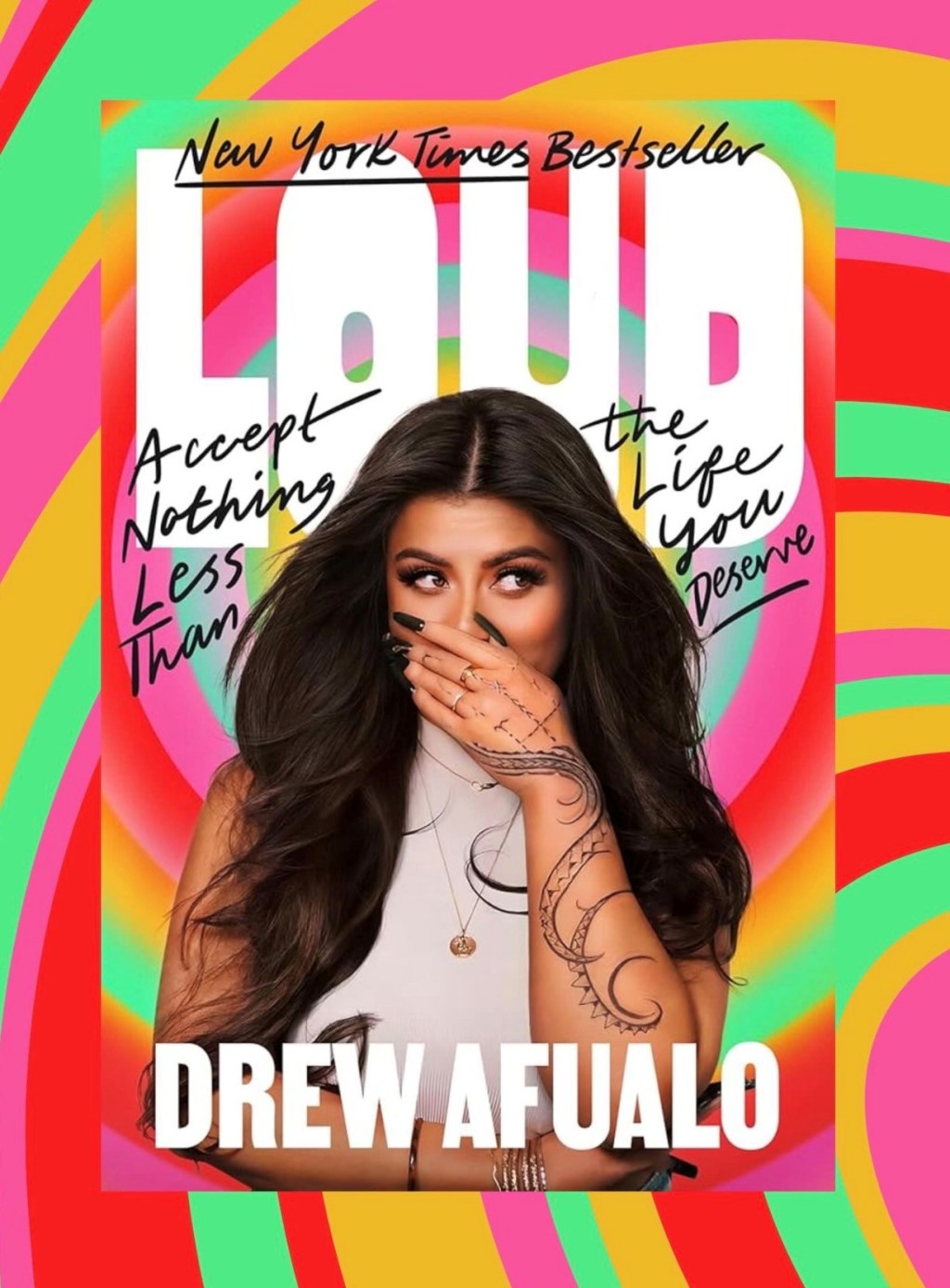 "Loud" by Drew Afualo book cover on brightly colored background